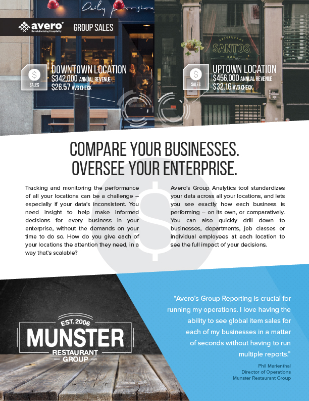 One Pager - Group Sales